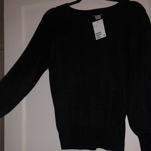 H&M Black Shimmery top.